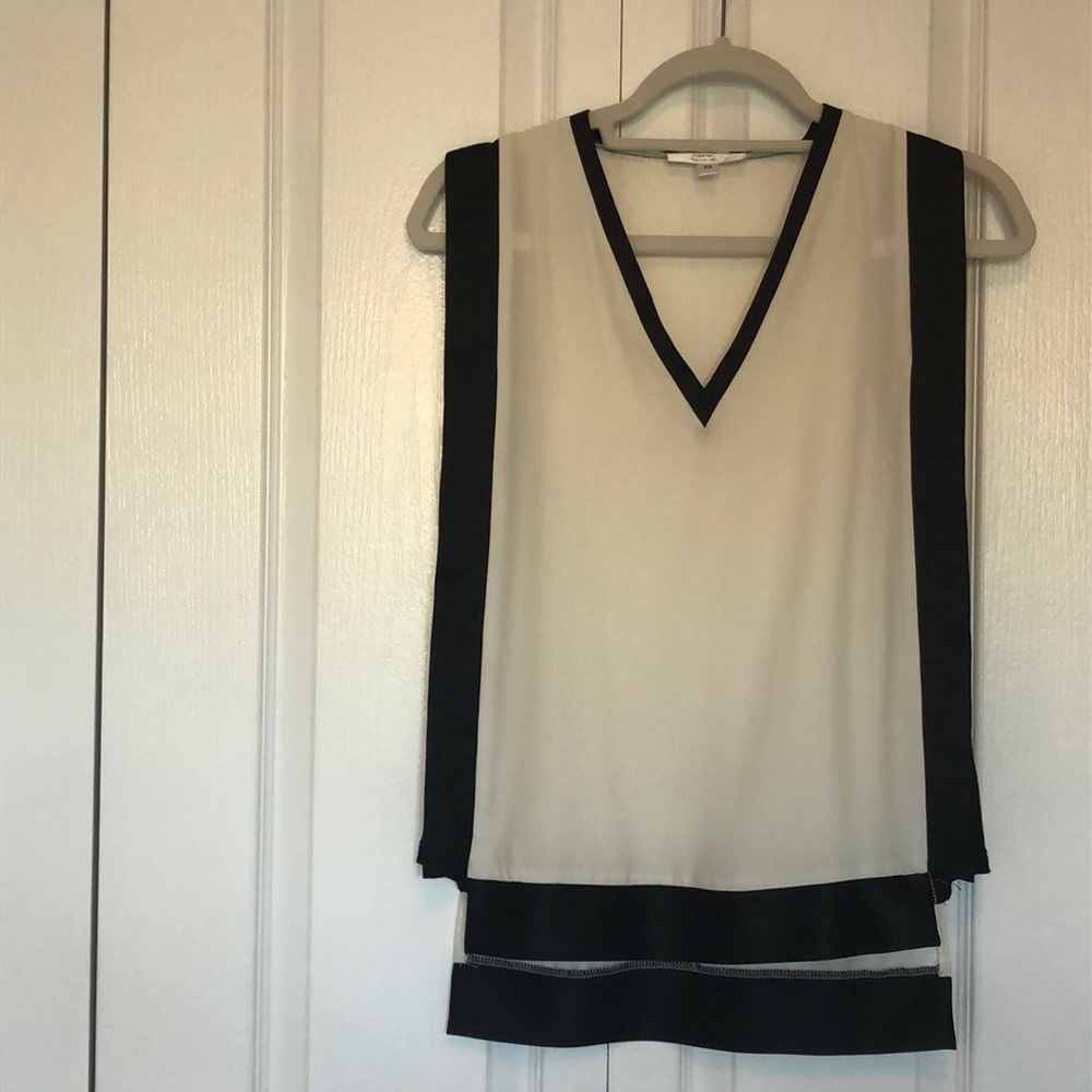 NWOT silk colorblock top